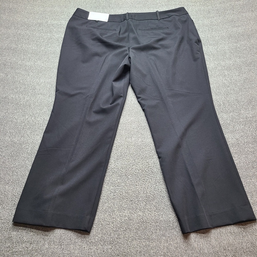 Liz Claiborne Audra Trouser Women 18P Short Black New Mid-Rise Straight Leg - Picture 7 of 9